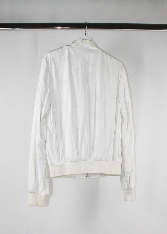 RAF BY Raf Simons Paper Effect White Bomber Jacket